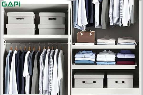 sắp xếp tủ quần áo
