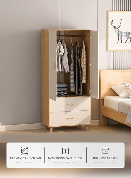 tủ quần áo thông minh có ngăn kéo