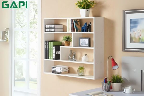 kích thước kệ sách treo tường