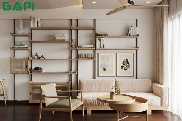 kích thước kệ sách treo tường