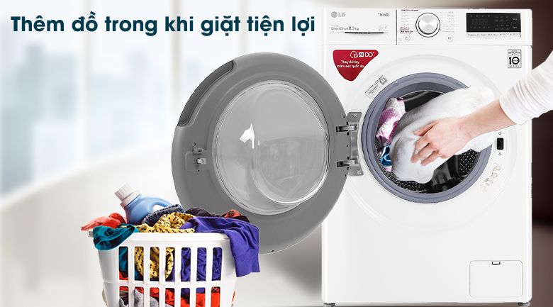 Máy giặt LG AI DD Inverter 8.5 kg FV1408S4W chương trình giặt