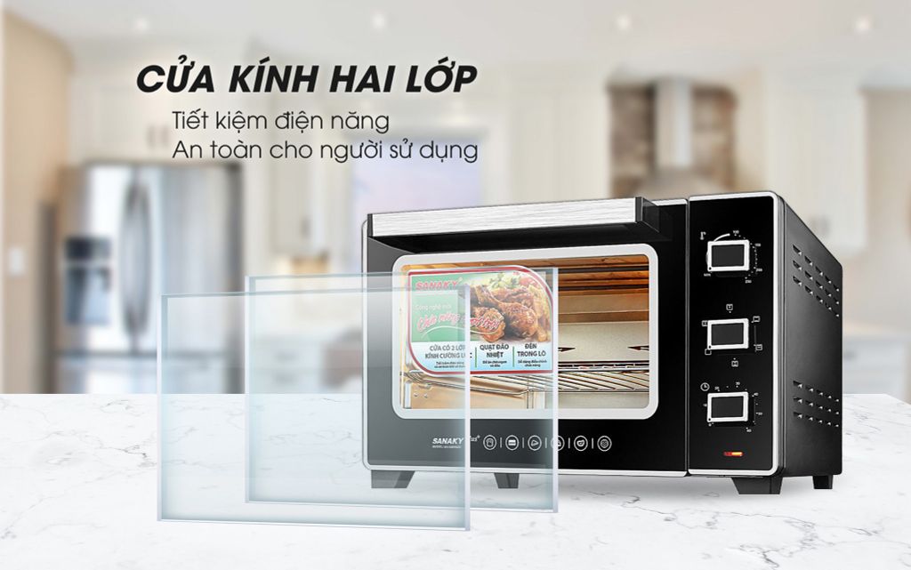 mặt kính lò nướng 50l