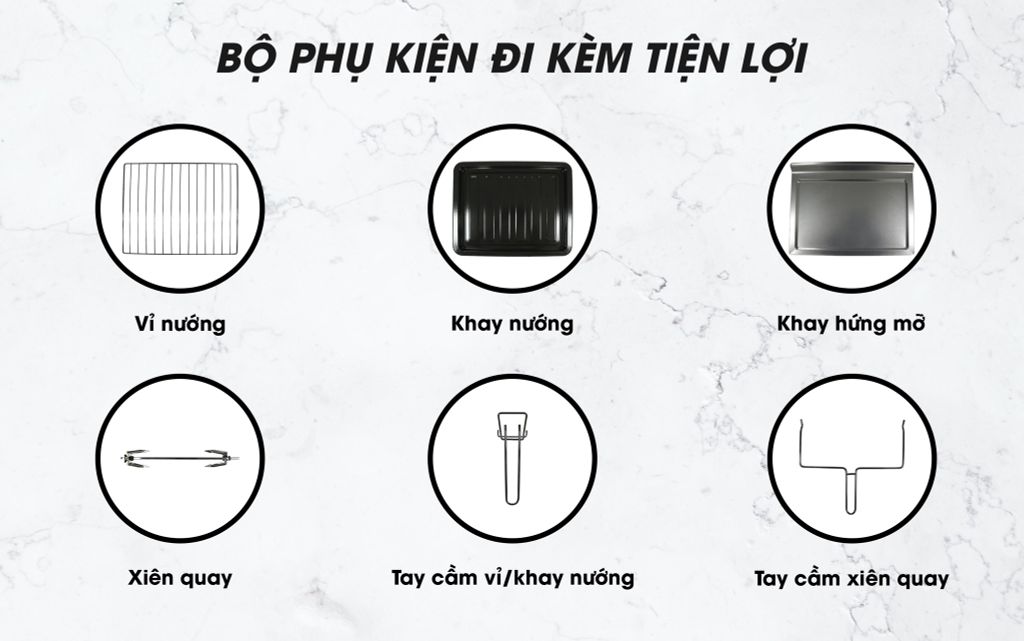 phụ kiện lò nướng 50l