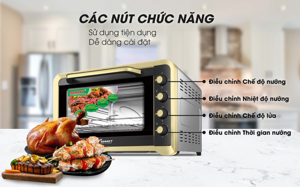 núm lò nướng 120l