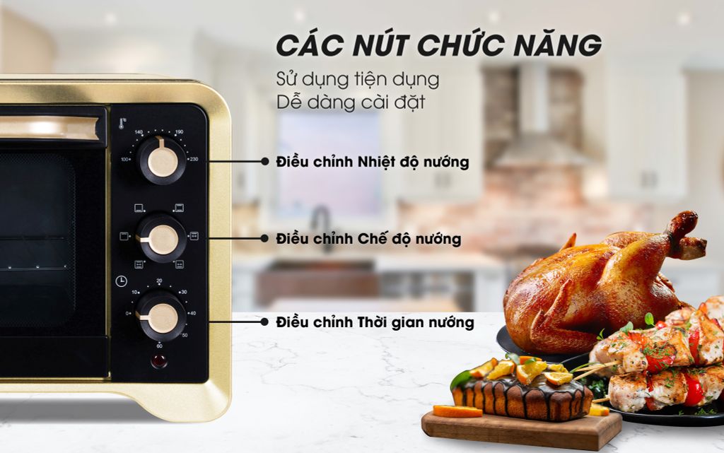 núm lò nướng 35 l