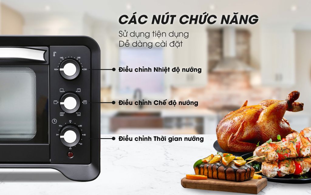 núm lò nướng 50l