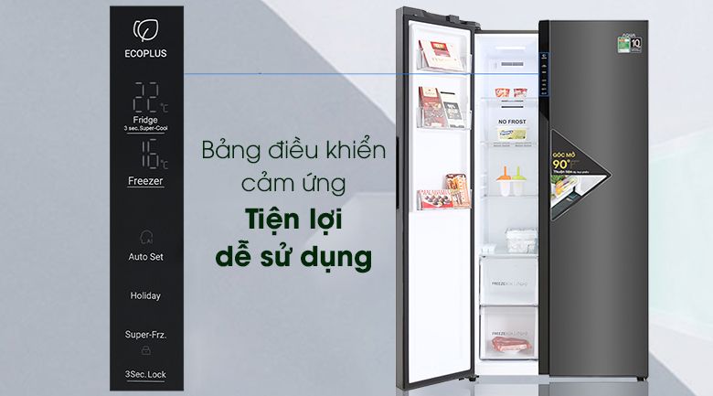 bảng điều khiển tủ lạnh aqua 524l