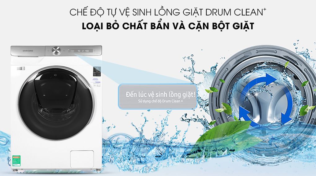 Công nghệ giặt nhanh Máy giặt Samsung Inverter 9 Kg WW90TP54DSH/SV