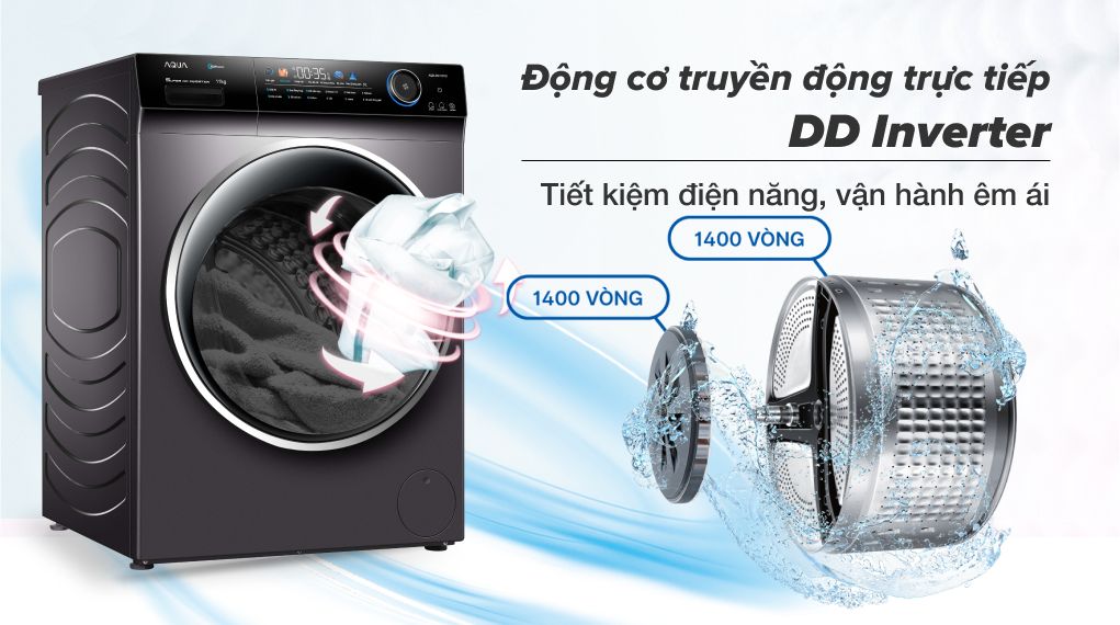 động cơ máy giặt aqua 11kg ánh bạc