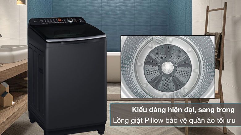 thiết kế máy giặt aqua 12kg inverter