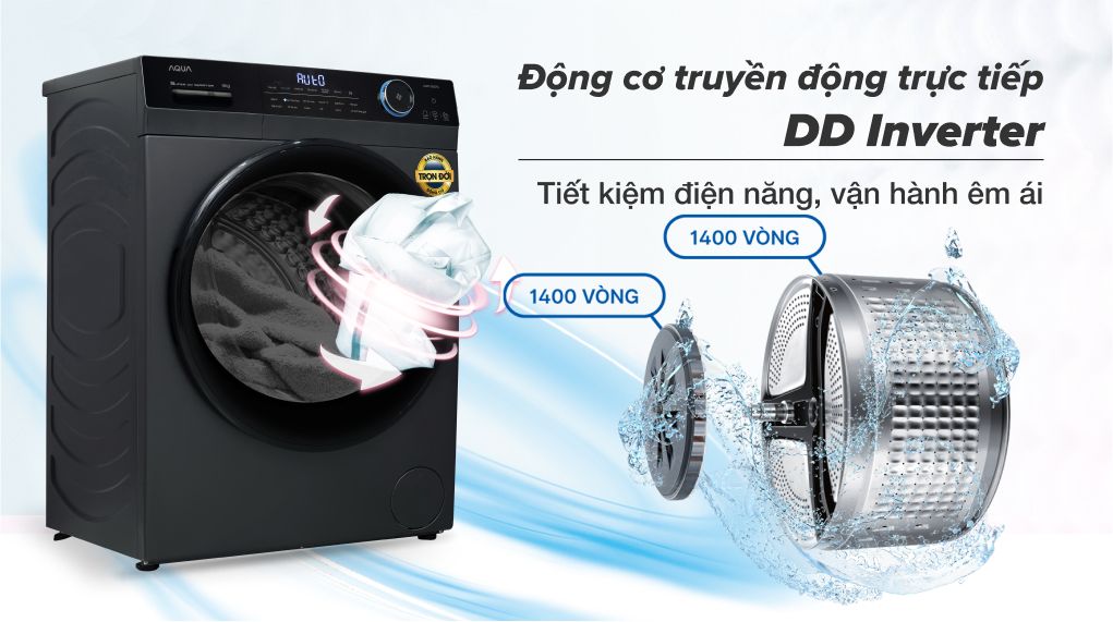 động cơ máy giặt aqua 9kg đen