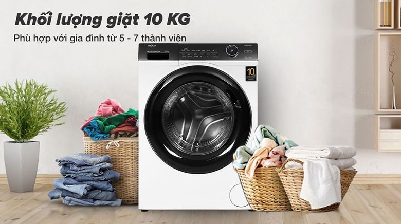 khối lượng máy giặt aqua 10kg