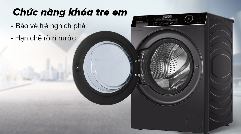 khóa trẻ em máy giặt sấy aqua 10kg