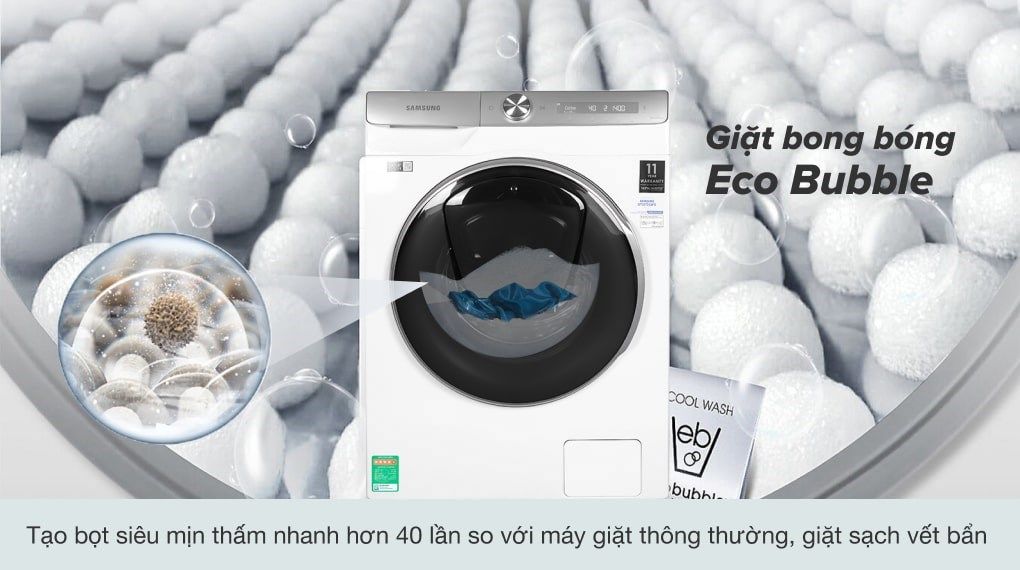 Công nghệ hoà tan bột giặt Máy giặt Samsung Inverter 9 Kg WW90TP54DSH/SV