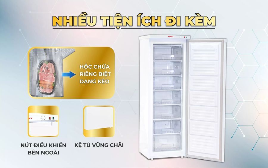 tiện ích Tủ đông đứng Vh 230VD