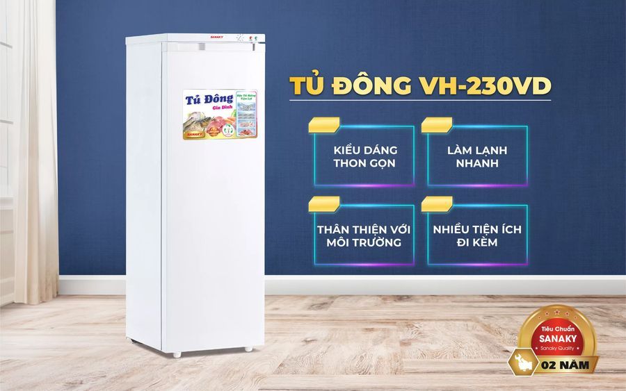 Tủ đông đứng Vh 230VD