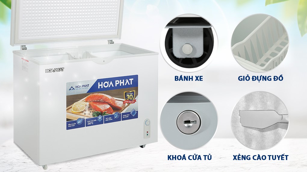 tiện ích tủ đông hoà phát AD6252