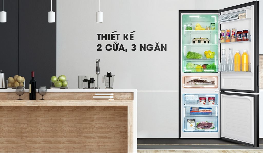 thiết kế tủ lạnh aqua 288l