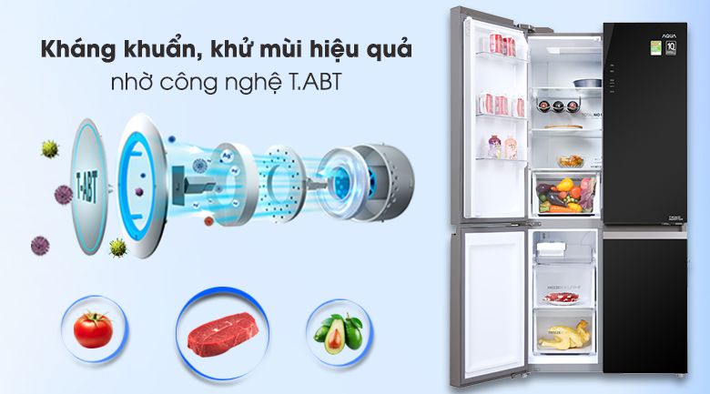 kháng khuẩn tủ lạnh aqua 533l