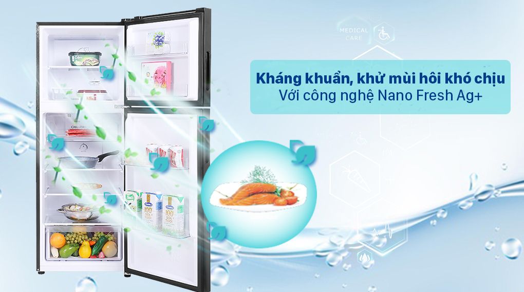 kháng khuẩn tủ lạnh aqua 211l