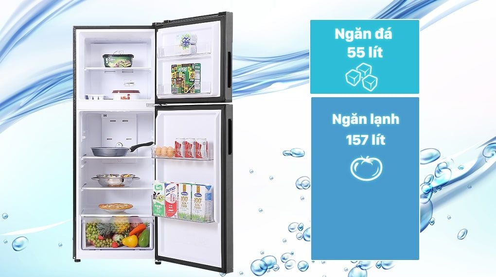 dung tích tủ lạnh aqua 212l