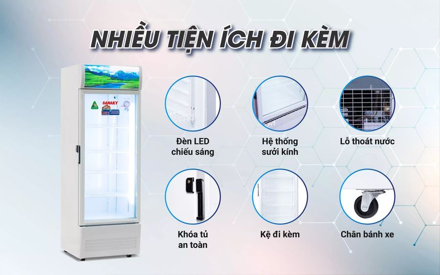 tiện ích tủ mát dàn đồng 400l