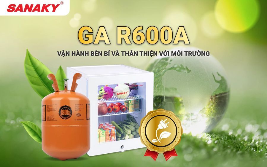 gas tủ mát mini 50l