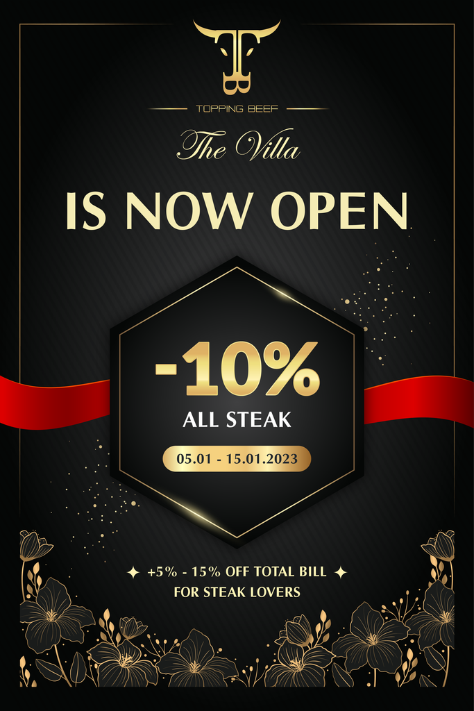 TOPPING BEEF THE VILLA IS NOW OPEN Topping Beef