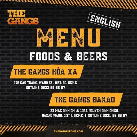 Menu - The Gangs Đakao, Hỏa Xa (English)