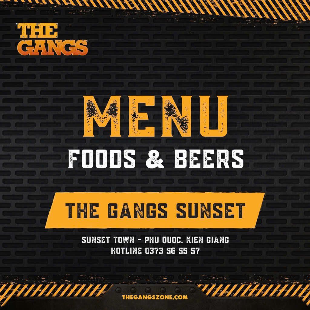 Menu - The Gangs Sunset