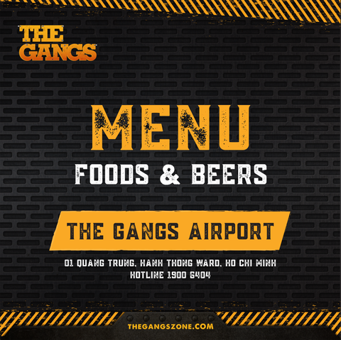 Menu - The Gangs Airport (English)