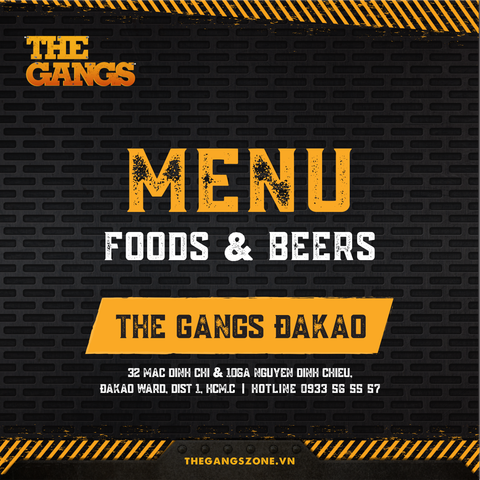 Menu - The Gangs Đakao
