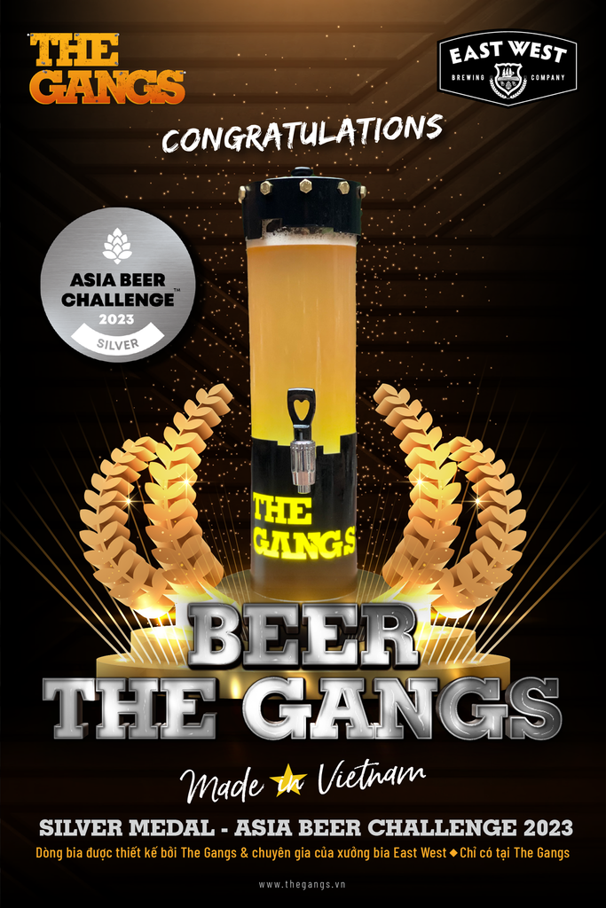 Bia The Gangs  đạt Huy chương bạc ASIA BEER CHALLENGE 2023