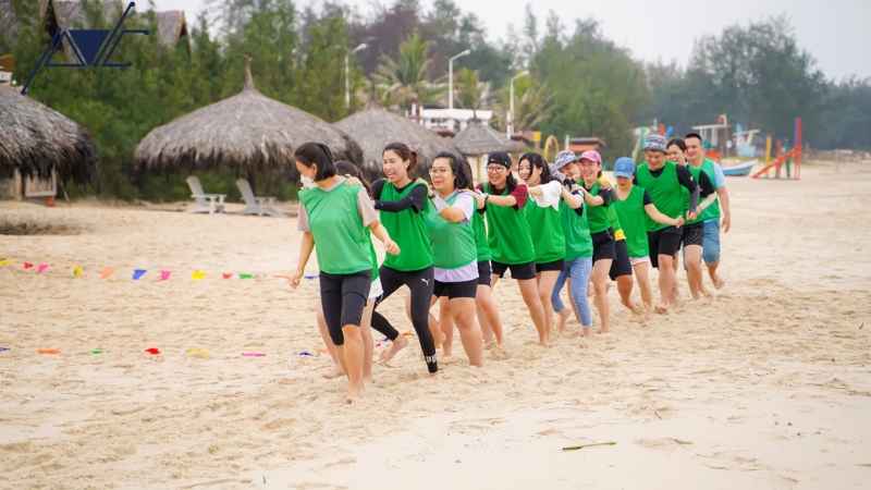 team building online và offline