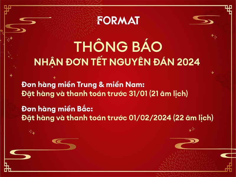 🧧 FORMAT THÔNG BÁO LỊCH NHẬN ĐƠN HÀNG ONLINE TẾT NGUYÊN ĐÁN 2024