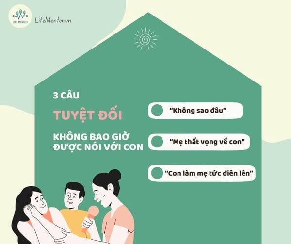 BA CÂU TUYỆT ĐỐI KHÔNG BAO GIỜ ĐƯỢC NÓI VỚI CON