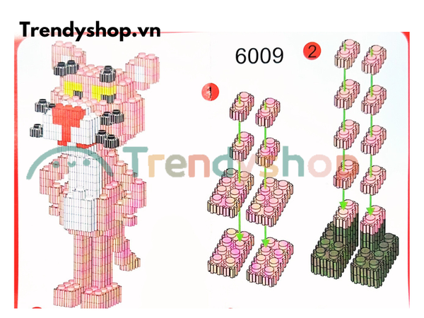 Giấy Hướng Dẫn Lắp Lego Pink Panther Báo Hồng