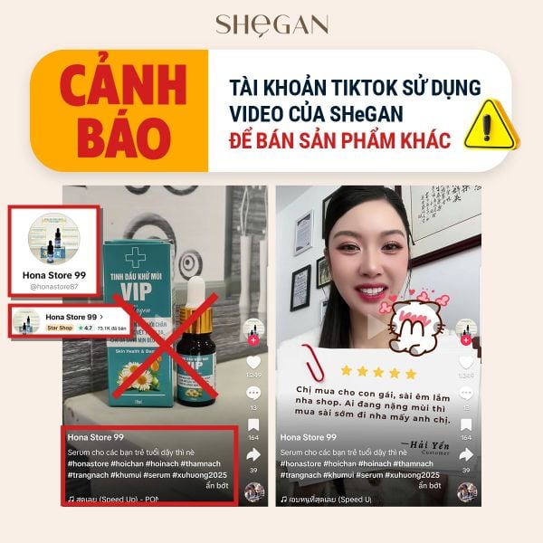 Hình ảnh video vi phạm của kênh TikTok Hona Store 99