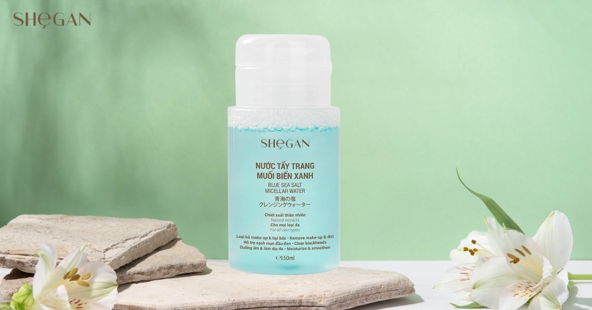 Nước tẩy trang muối biển xanh SHeGAN