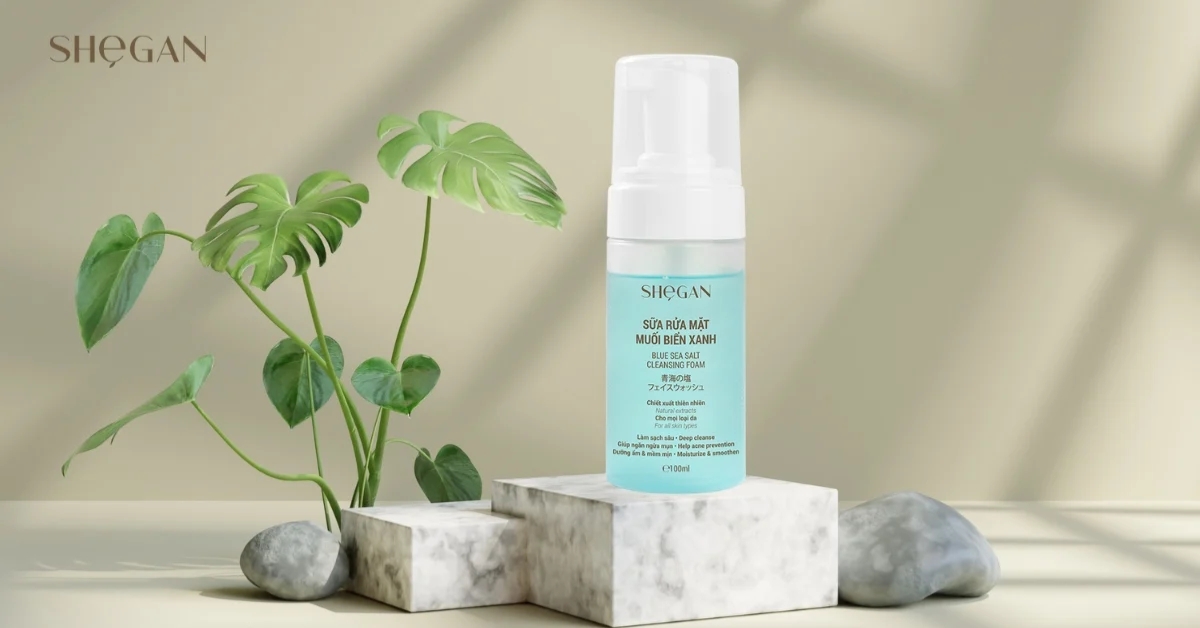 Sữa rửa mặt muối biển xanh SHeGAN