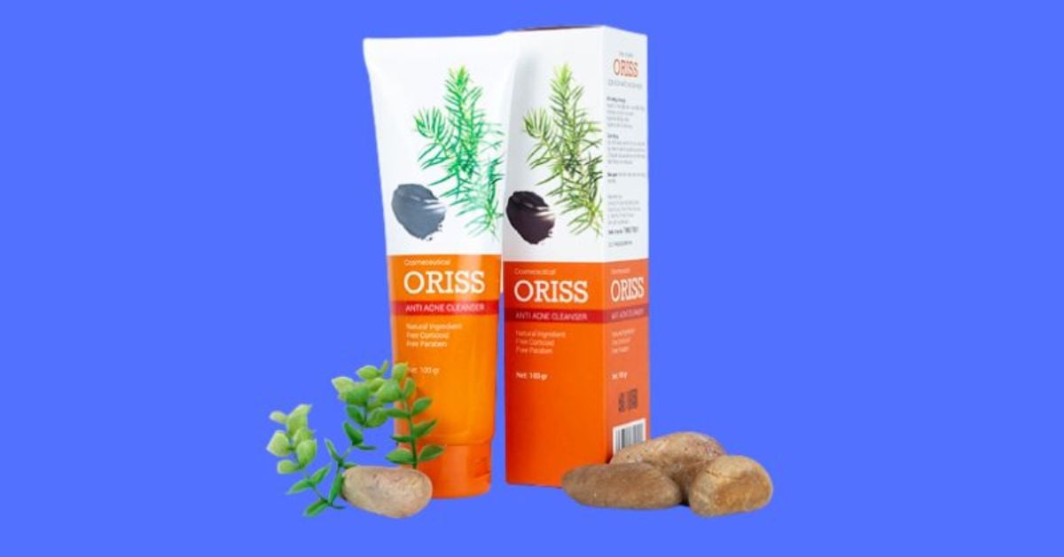 Sữa rửa mặt Oriss đặc trưng với bùn khoáng và tinh dầu tràm trà