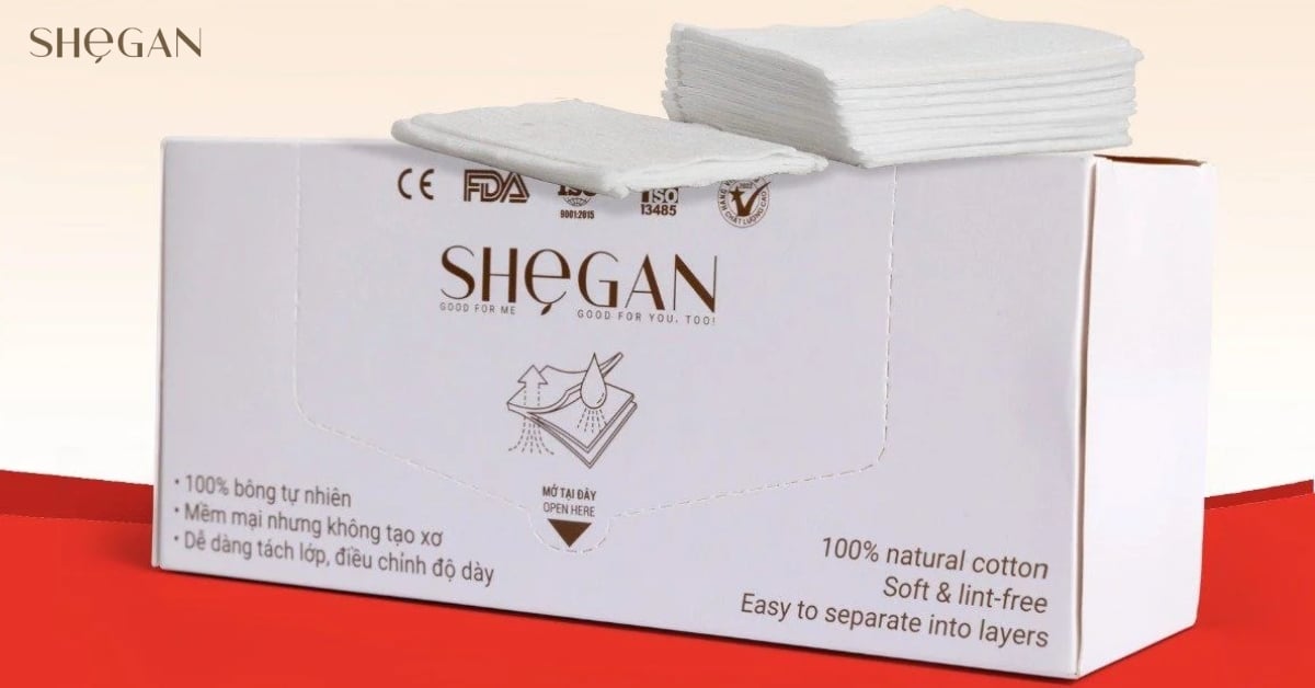 Bông Tẩy Trang Cao Cấp SHeGAN (80 Miếng 3 Lớp)