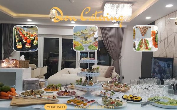 đặt tiệc don catering dịch vụ buffet finger food teabreak lưu động trọn gói tiệc tại nhà tổ chức tiệc sự kiện