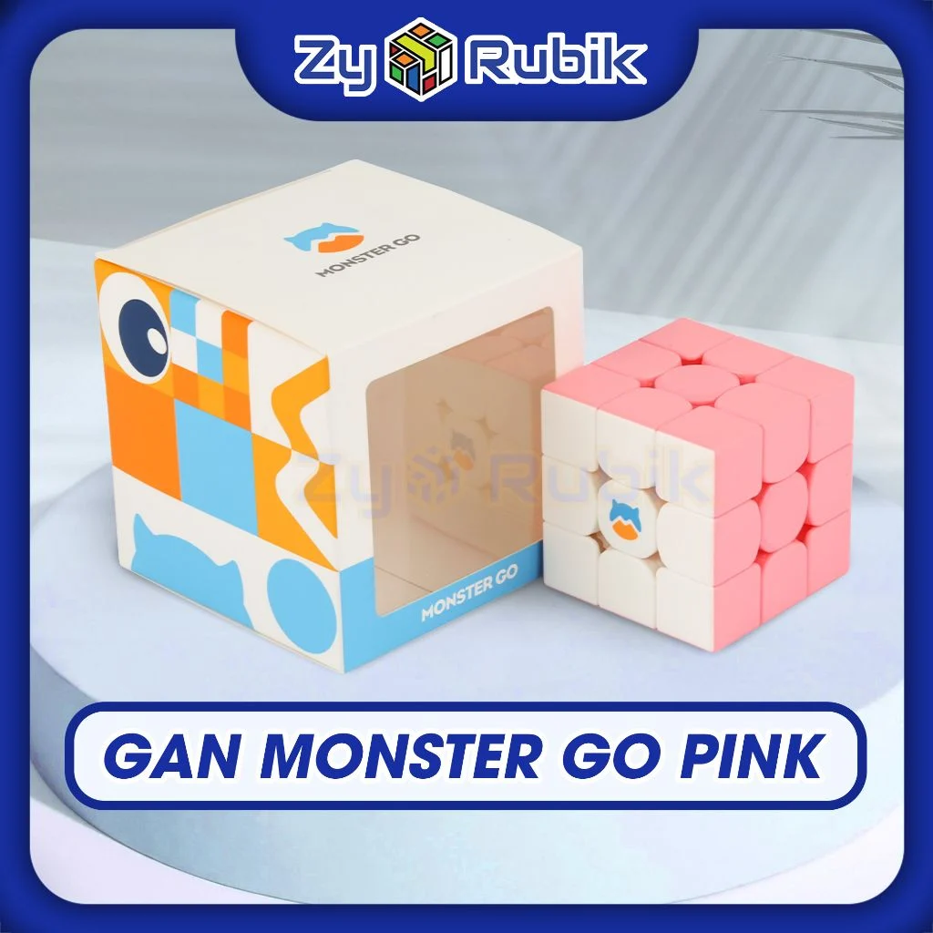 Rubik 3x3x3 GAN Monster Go Cloud Pink: Khối Rubik Hoàn Hảo Cho Người Mới Bắt Đầu