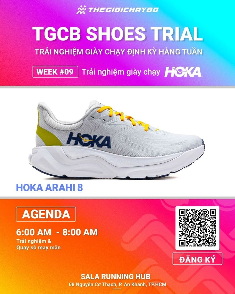 TGCB SHOES TRIAL #09 – TRẢI NGHIỆM GIÀY CHẠY BỘ HOKA ARAHI 8