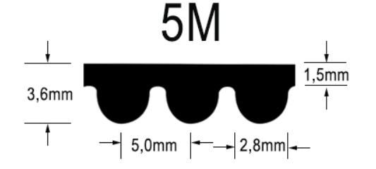 Kích thước dây curoa 5M