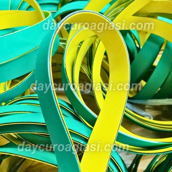 Dây đai dẹt xanh vàng