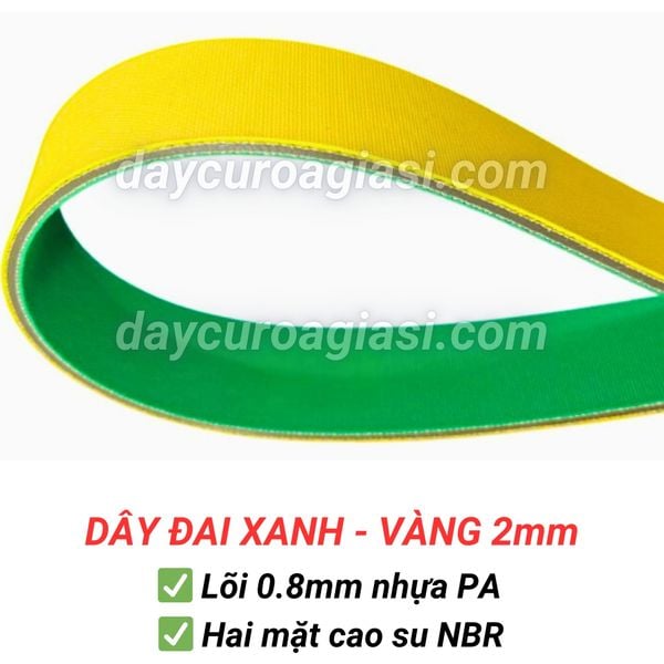 Dây đai xanh vàng 2mm