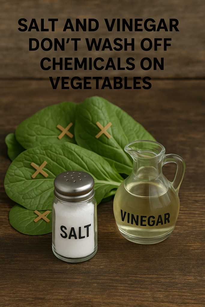 Hiểu lầm phổ biến: Ngâm rau bằng muối hoặc giấm là đủ để sạch hóa chất