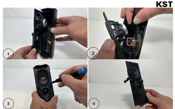 Tháo vít và tách module của loa